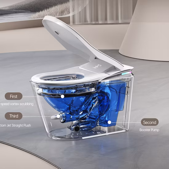 Floor Standing Ceramic Automatic Inductive Smart Toilet